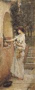 johnwilliam waterhouse,R.A. A Roman Offering (mk37) oil painting artist